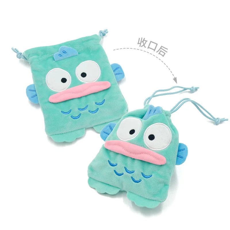 Kawaii Plush Drawstring Bag
