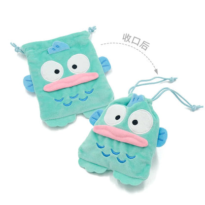 Kawaii Plush Drawstring Bag