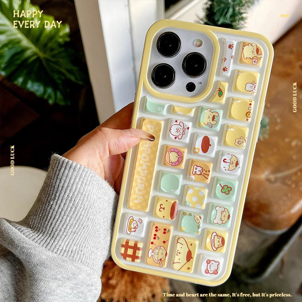Kawaii Pompompurin Keyboard Pop Case – Soft & Stylish