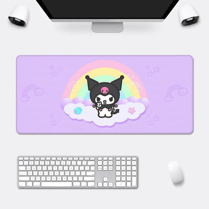 Kawaii Purple Mousepad & Table Cover