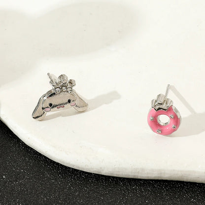 Kawaii Sanrio Cinnamoroll Donut Stud Earrings – Cute Gift Idea