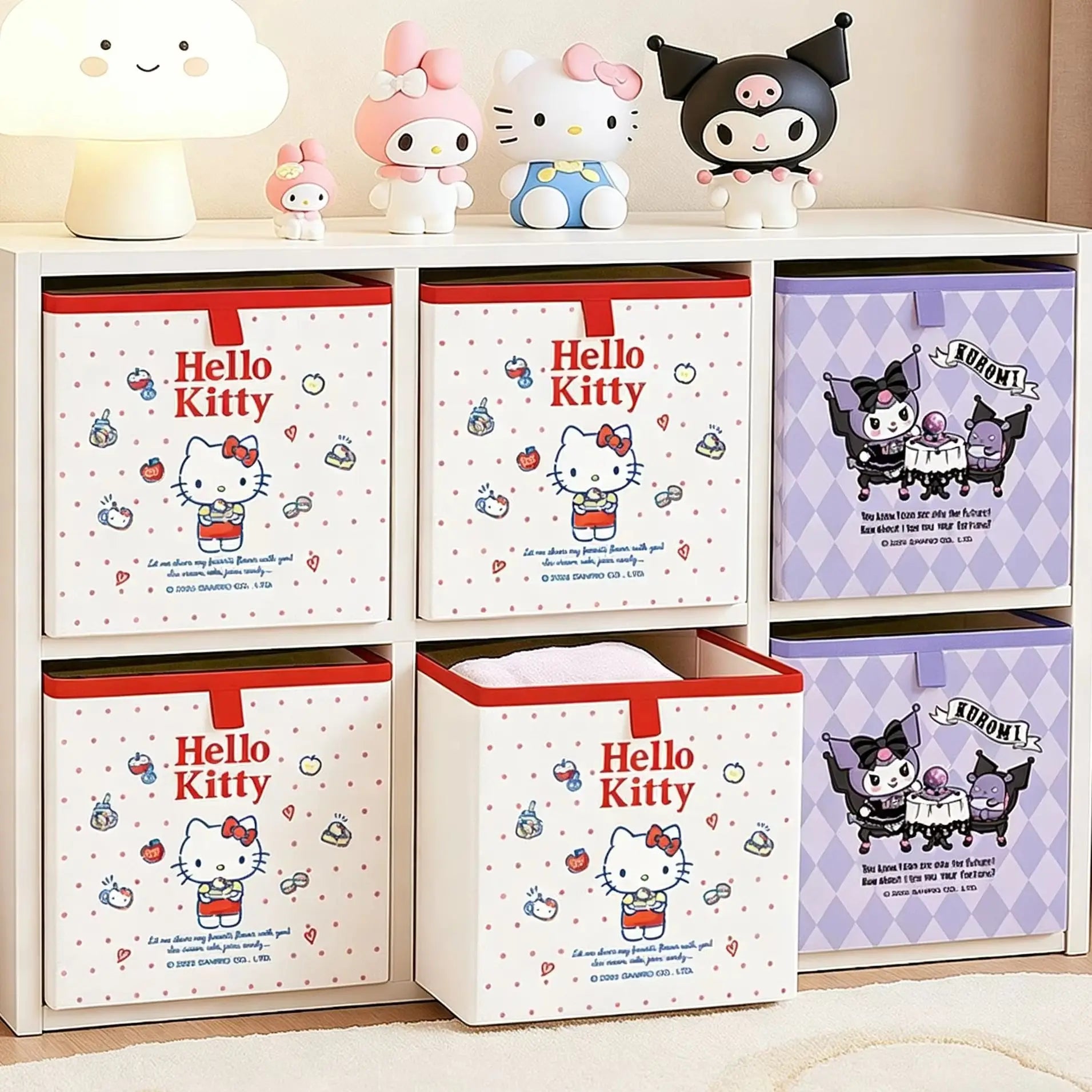 Kawaii Sanrio Foldable Storage Box | Cute Home Organizer Bag