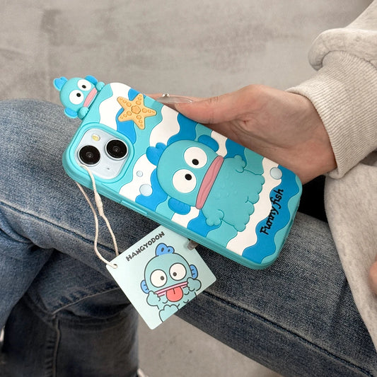Kawaii Sanrio Hangyodon Colorful Silicone iPhone Case