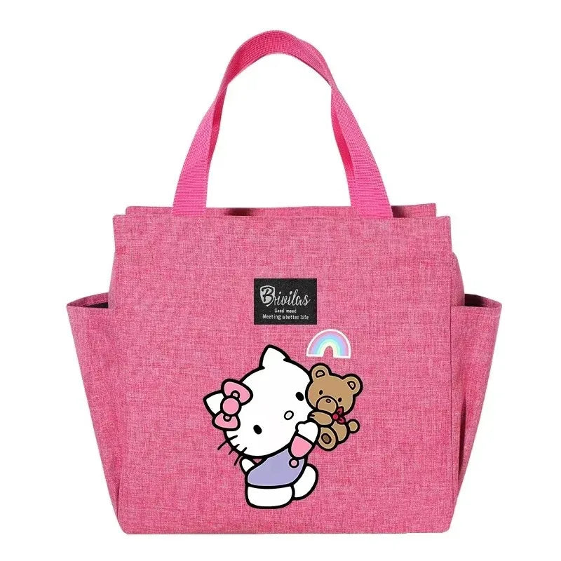 Kawaii Sanrio Hello Kitty & Bear Portable Food & Drink Pouch in Pink