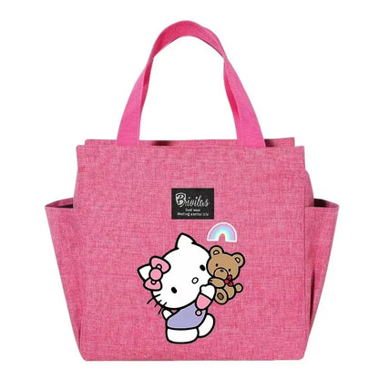 Kawaii Sanrio Hello Kitty & Bear Portable Food & Drink Pouch in Pink