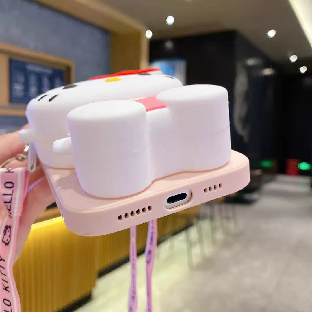 Kawaii Sanrio Hello Kitty Wallet Case | Hands-Free Rope Strap