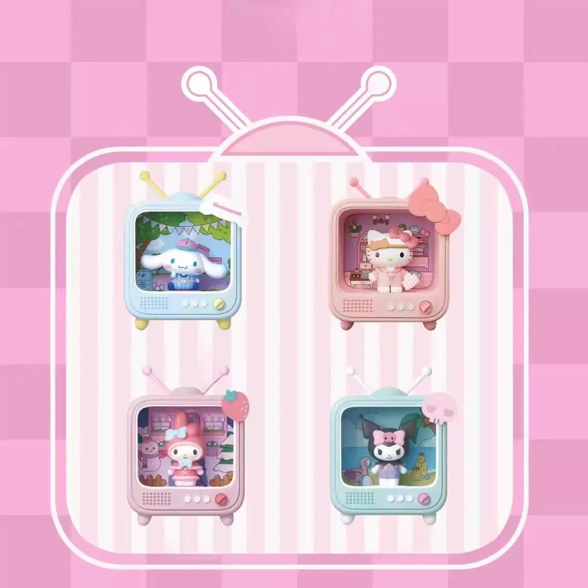 Kawaii Sanrio TV Miniature | Glowing Night Light Decor