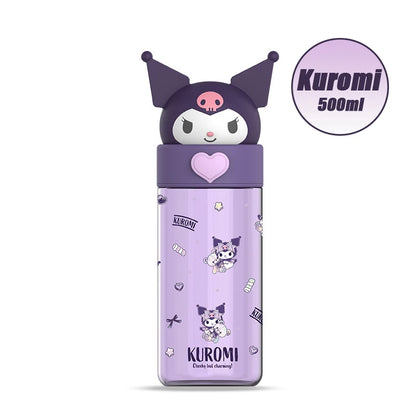 Kuromi 500ml Water Bottle – Sip in Style with a Punk Twist