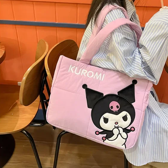 Kuromi Large Capacity Shoulder Bag | Sanrio Versatile Tote for All Occasions