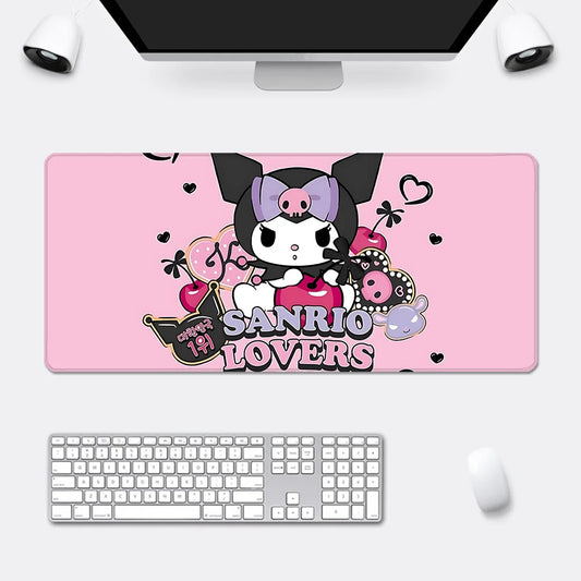 Kuromi Large Desk Mat | Kawaii Pink Mousepad & Table Cover
