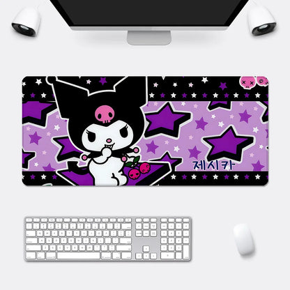 Kuromi Mousepad Table Mat – Large Purple Desk Mat for Work or Gaming