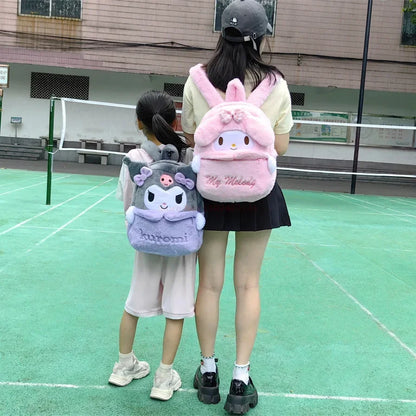 Kuromi Soft Backpack with Zipper Pocket