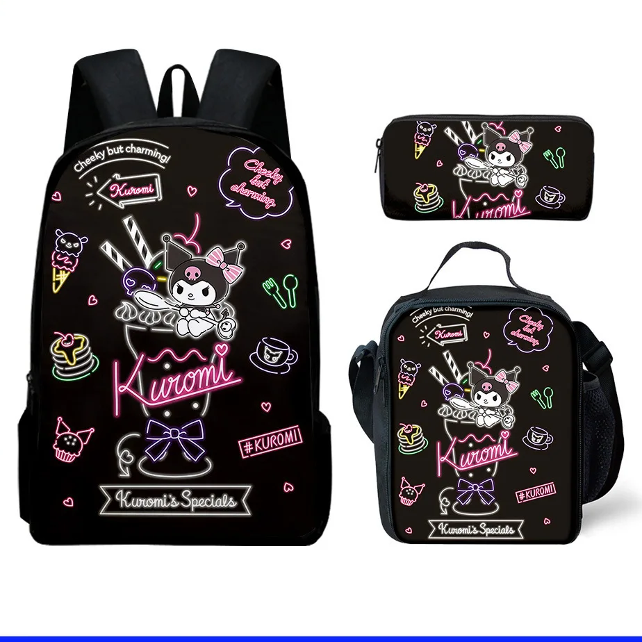 Kuromi's Mischief Collection: Backpack, Shoulder Bag & Pencil Case Set