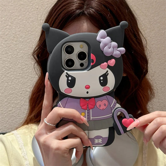 Kuromi's Stylish Handbag 3D Phone Case