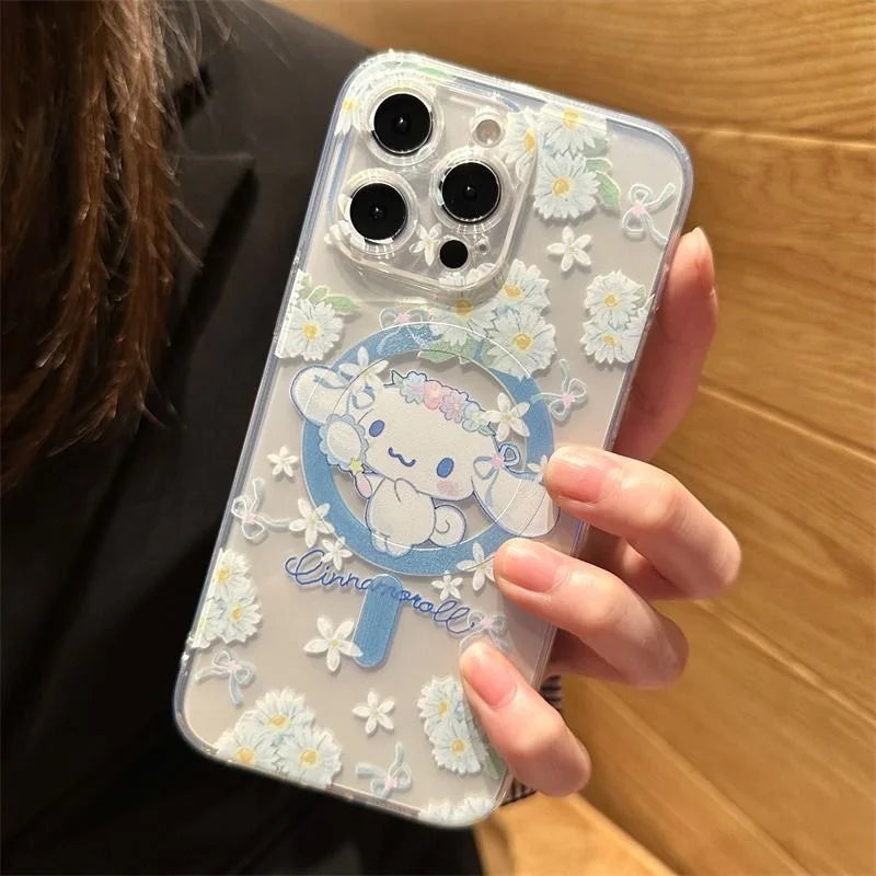 Magnetic Petals: Cinnamoroll’s Floral Magic MagSafe Case