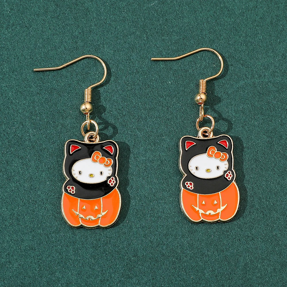 Midnight Meow: Hello Kitty’s Spooky Earrings