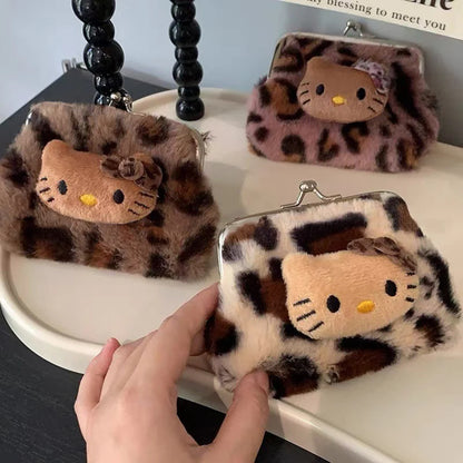 Mini Leopard Love Hello Kitty Plush Purse