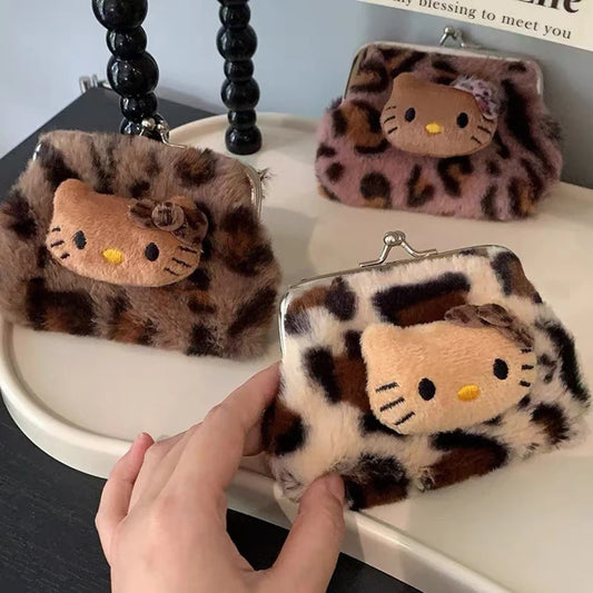 Mini Leopard Love Hello Kitty Plush Purse