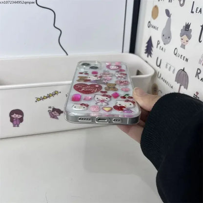 Minimal & Magical – Hello Kitty Clear Shell with 3D Stickers