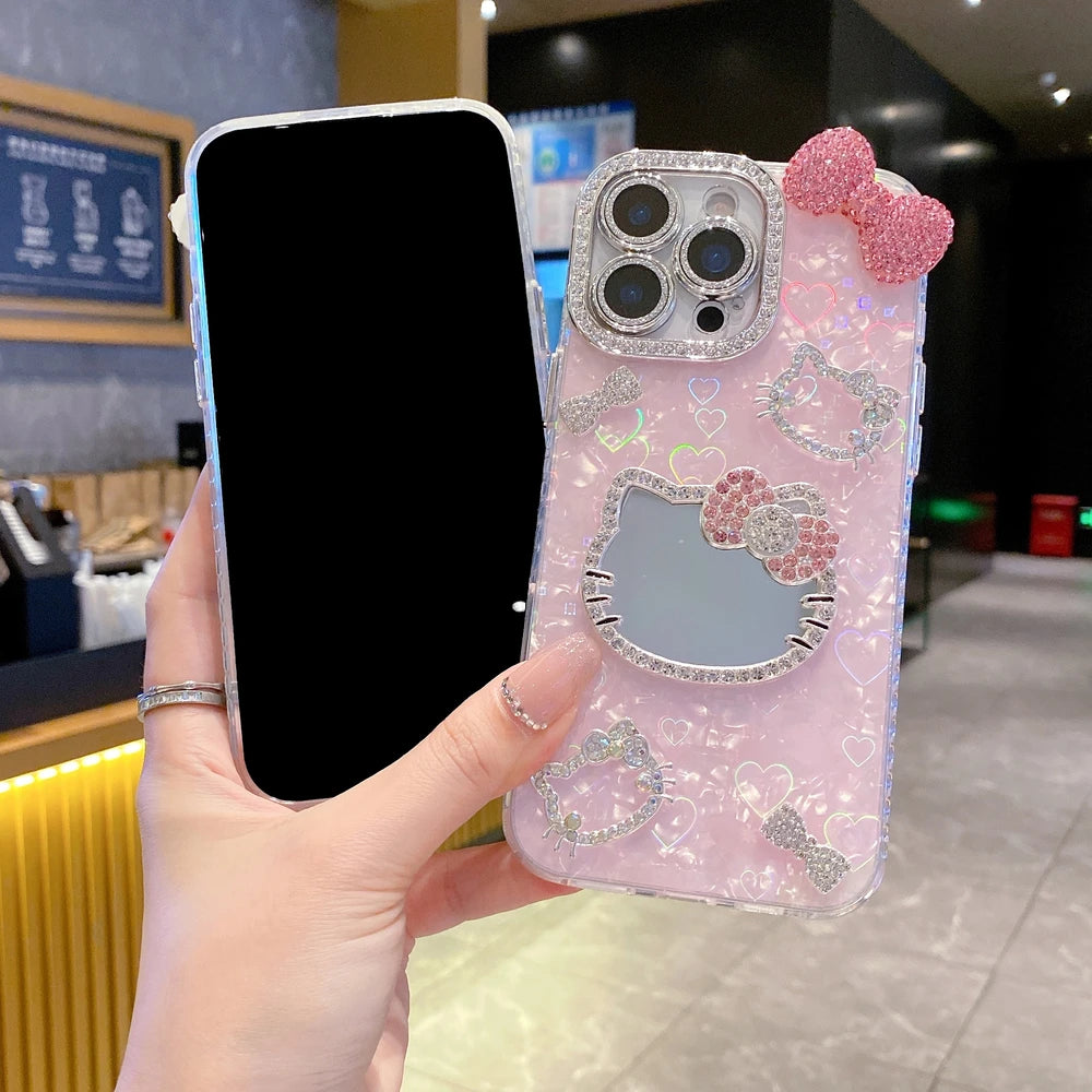 Mirror Meow-ment – Sanrio Glitter Hello Kitty Case