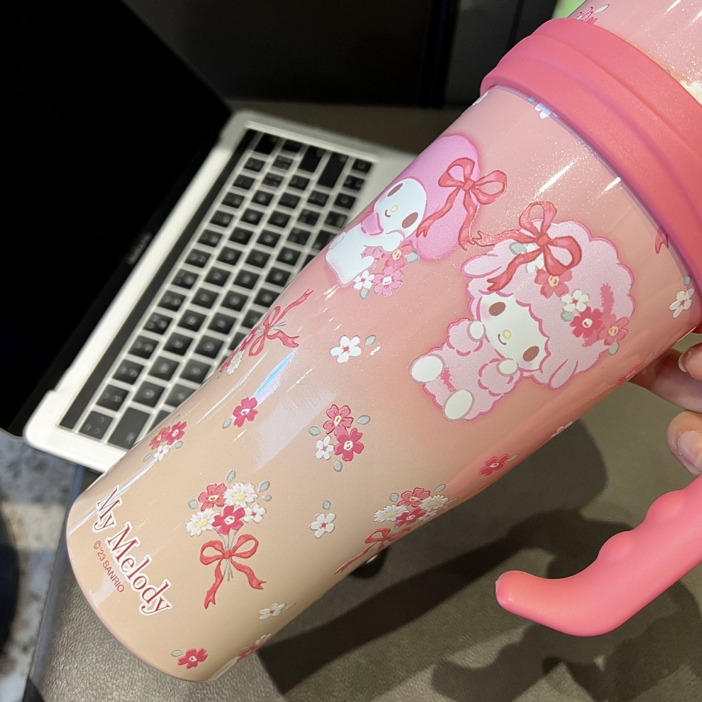 My Melody 1200ml cup with straw