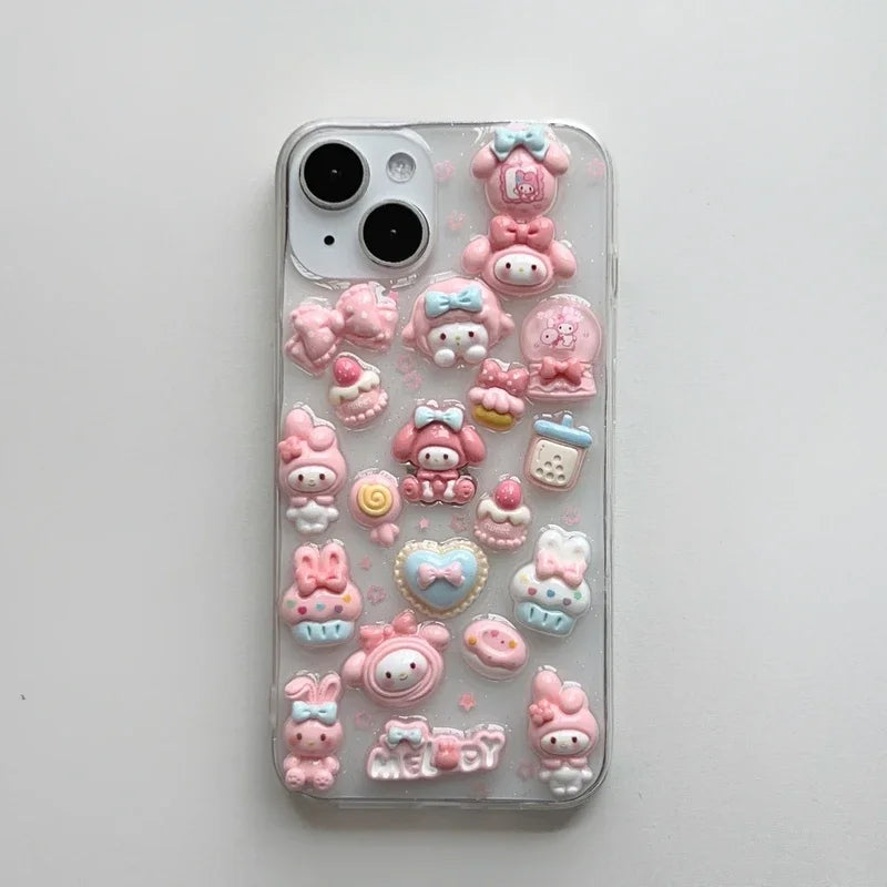 My Melody 3D Phone Case – Sanrio Cutie with a Transparent Twist!