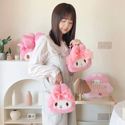 My Melody Kawaii Plush Handbag by Sanrio – Sweet Pink Tote