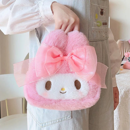 My Melody Sanrio Plush Beauty Bag – Soft & Sweet Cosmetic Pouch