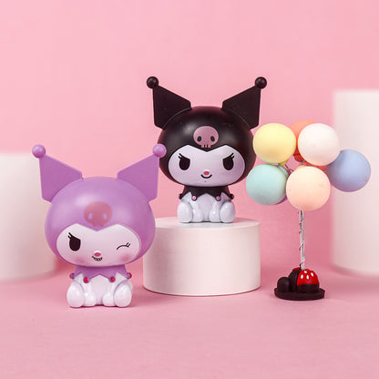 Sanrio Kuromi  Figurines Toy in black and purple