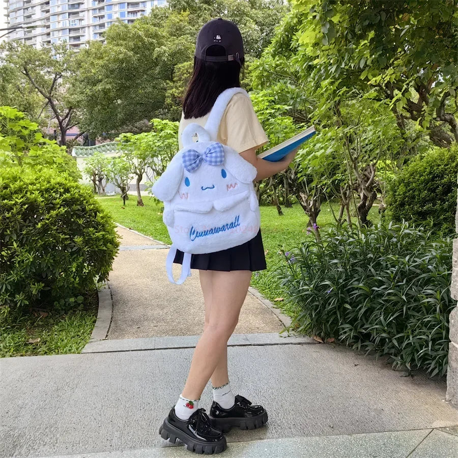Official Cinnamoroll Plush Backpack – Sanrio Kawaii Bag