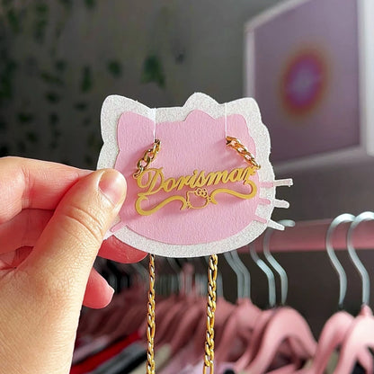 Personalized Sanrio Hello Kitty Name Gold Necklace