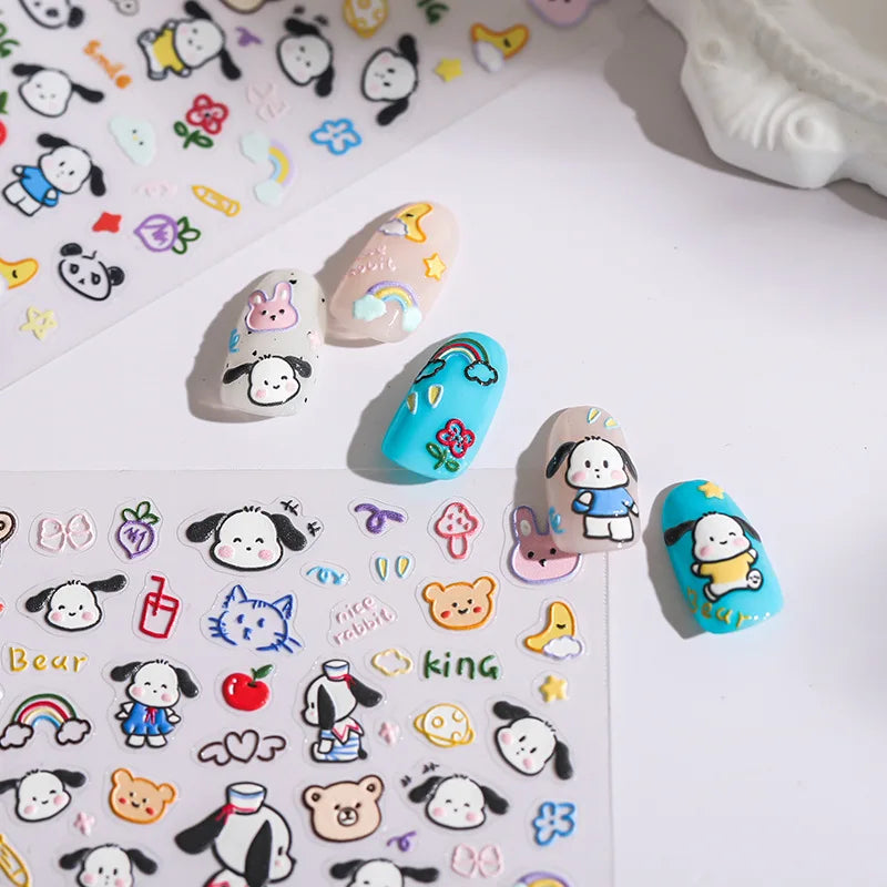 Pochacco 5D Nail Stickers DIY