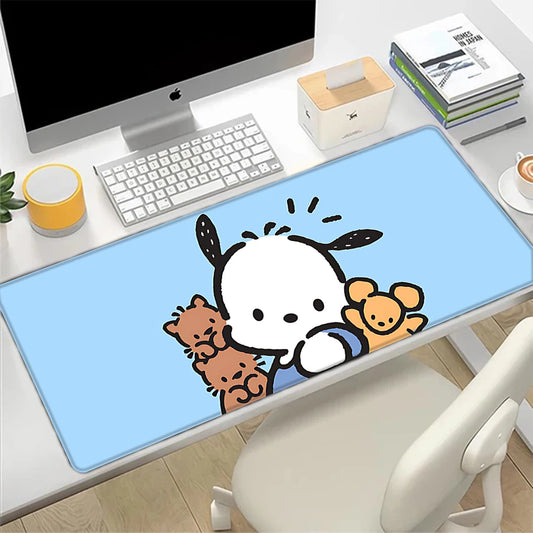 Pochacco Desk Pad | Simple Bright Mousepad & Keyboard Mat
