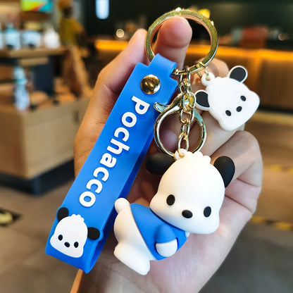 Blue Pochacco Figure Keychain – Sanrio's Beloved Pup in Miniature Form!