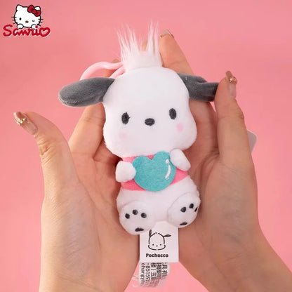 Pochacco Heart Series Plush Bag Charm Keyring