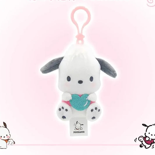 Pochacco Heart Series Plush Keyring – Sanrio Collectible