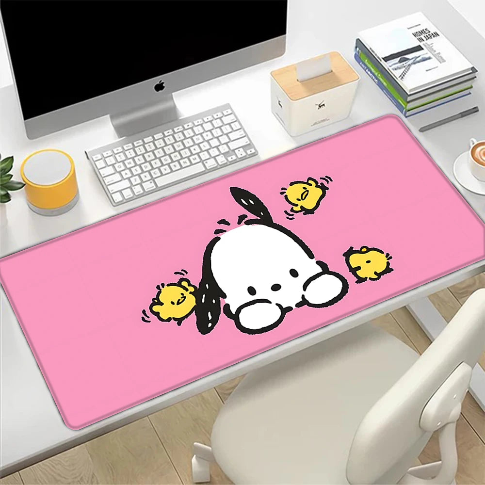 Pochacco Kawaii Desk Mat – Simple Bright Design for Daily Use