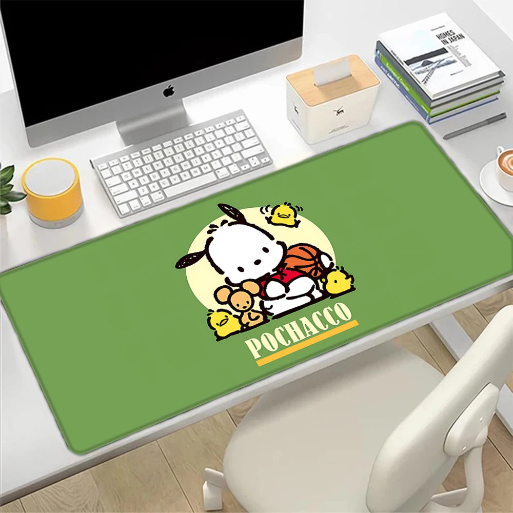 Pochacco Large Desk Pad – Minimal Bright Mouse & Keyboard Mat