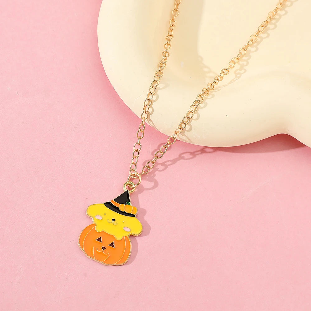 Pompompurin Halloween Pumpkin Necklace