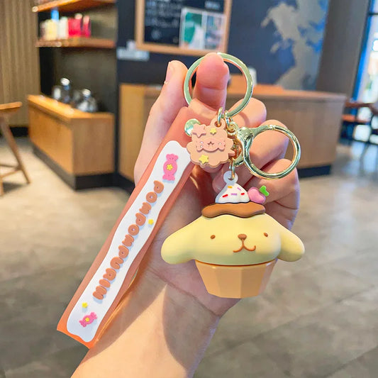 Pompompurin Pudding Party Keychain – Sweet & Squishy Charm