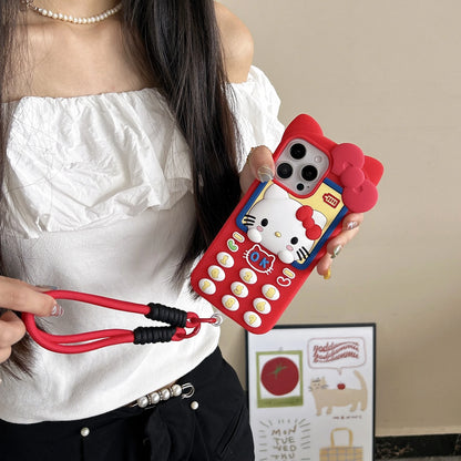 Ring Ring! Hello Kitty 3D Telephone Phone Case – Cute Silicone Cover