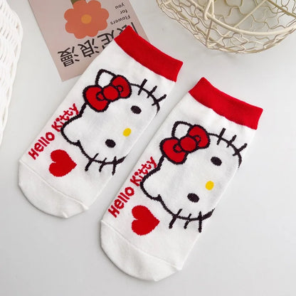 Korean Style Sweet and Comfortable Hello Kitty Women's Cotton Socks