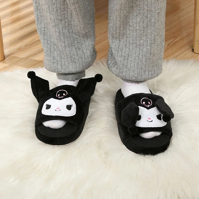 Sanrio Kuromi Indoor Slippers | House Slippers with Moving Ears