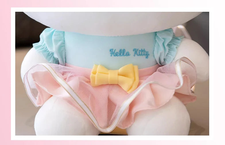 Hello Kitty dress in Blue and pink with Yellow Ribbon