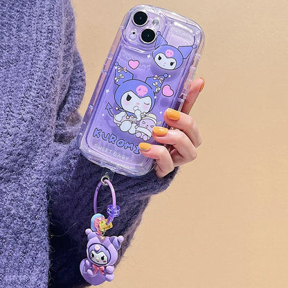 Sanrio Kuromi 3D Phone Case | Adorned with delightful doll ornaments