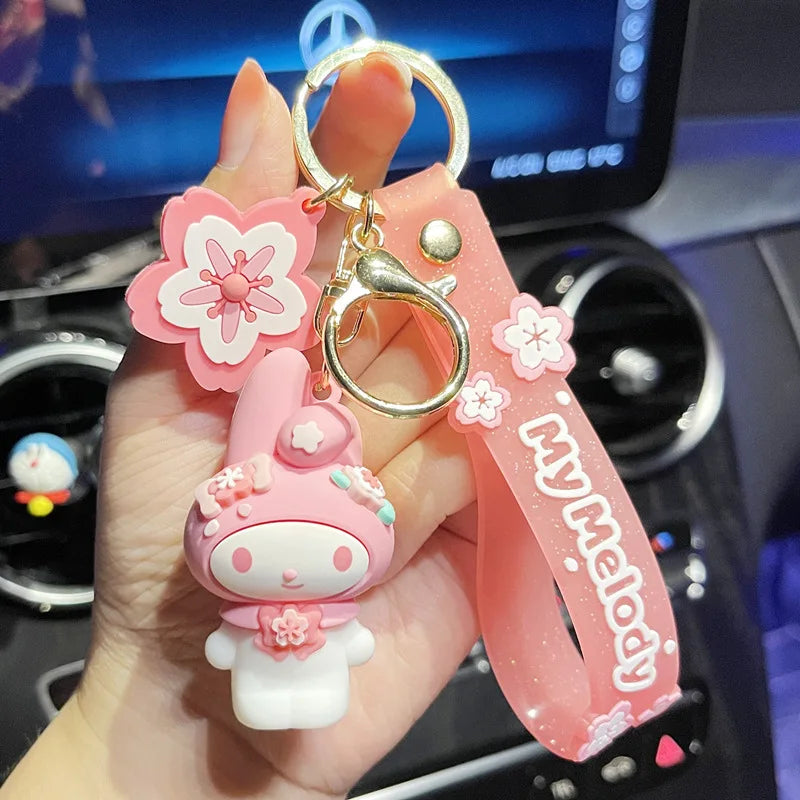 Cute My Melody Sakura Blossom Keychain