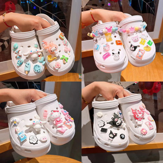 7-8 Piece Set of Sanrio Light-Up Shoe Charms (Hello Kitty, Cinnamoroll, Kuromi)