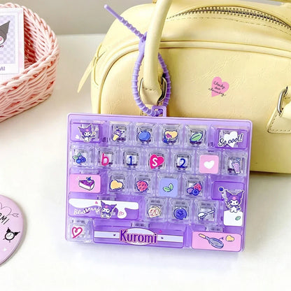 Sanrio Cute Clicky Keyboard Keychain | 26 Keys