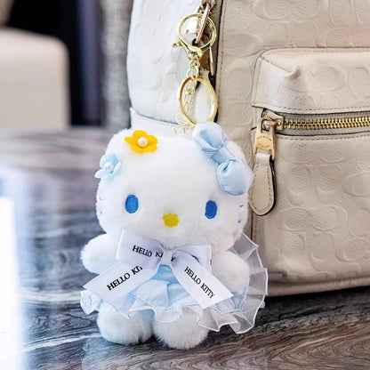 Sanrio Hello Kitty Blue Plush Toy Keychain