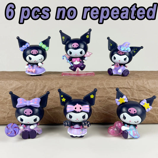 6Pcs Set Sanrio Kuromi Figure Toy | Trick or Treat Series